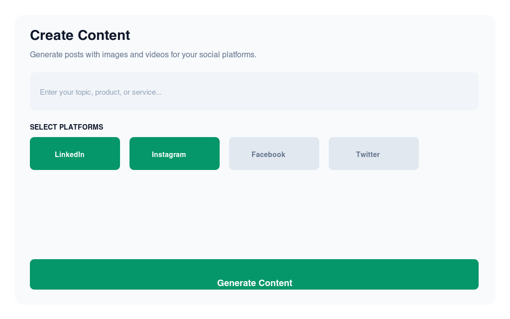 Generate — AI-powered content creation
